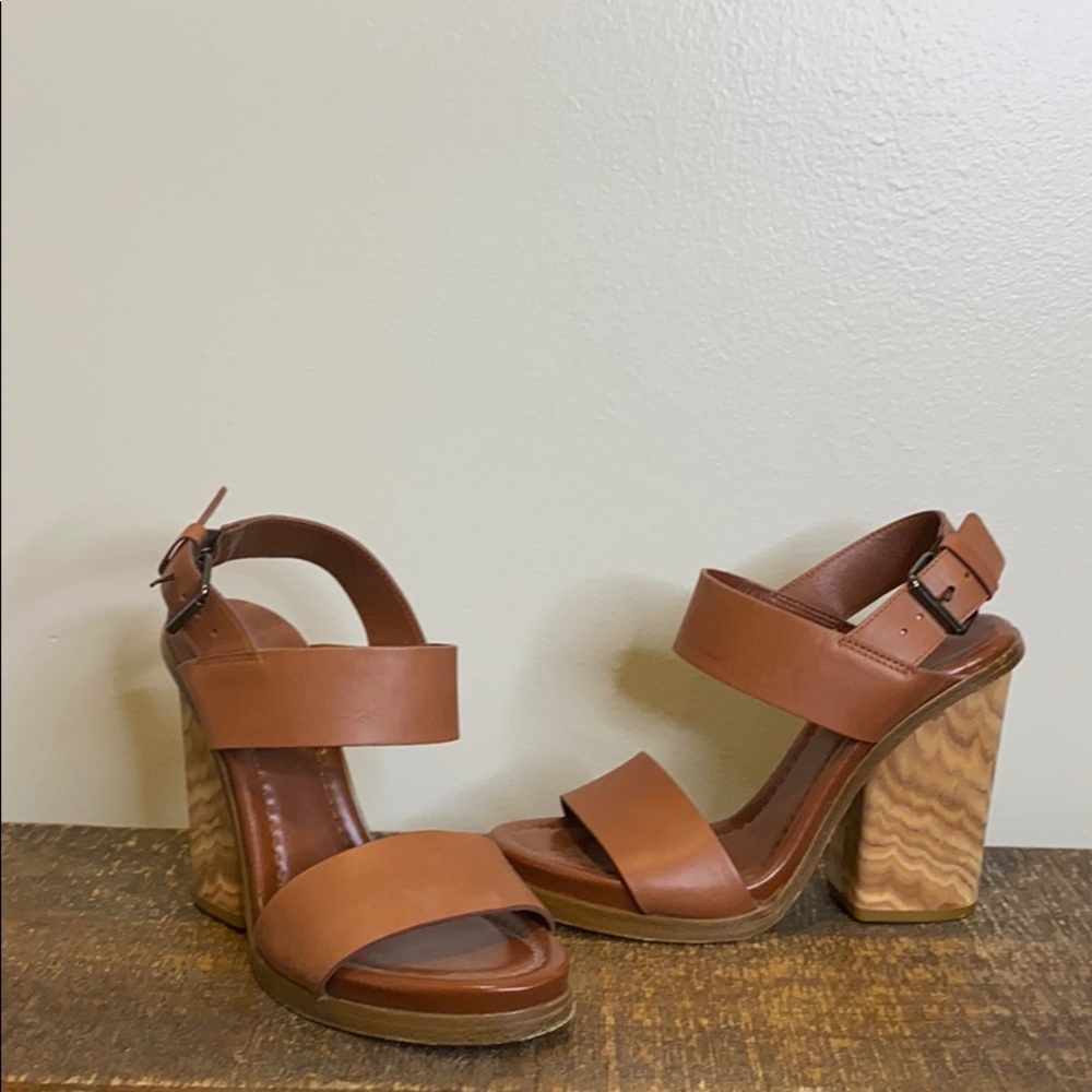 Vince Leather Block Heels